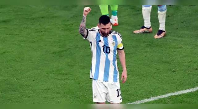 Lionel Messi anota gol en penal para Argentina. Lionel Messi anota gol en penal para Argentina.