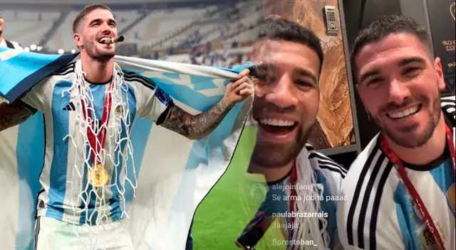 Rodrigo de Paul celebró con lisuras. Rodrigo de Paul celebró con lisuras.