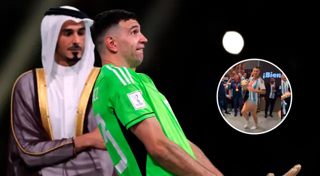 Arquero argentino hace de las suyas en los festejos.