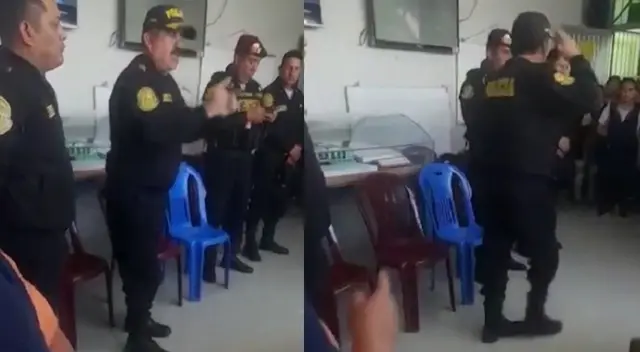 General de la Policía hablando con comerciantes para que no protesten General de la Policía hablando con comerciantes para que no protesten