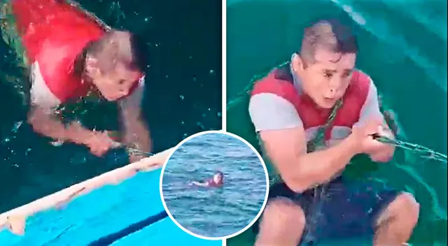 El hombre fue rescatado luego de permanecer durante casi 5 días en altamar de Piura.