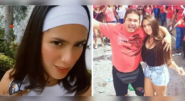 Gianella Marquina recibe regalo de su padre Raúl Marquina por Navidad.