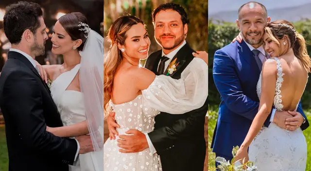 Varios artistas de la farándula peruana contrajeron matrimonio este 2022.