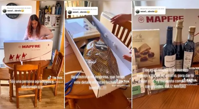 La canasta navideña de Mapfre dejó sin palabras a trabajadores de Perú y escena es tendencia en TikTok. La canasta navideña de Mapfre dejó sin palabras a trabajadores de Perú y escena es tendencia en TikTok.