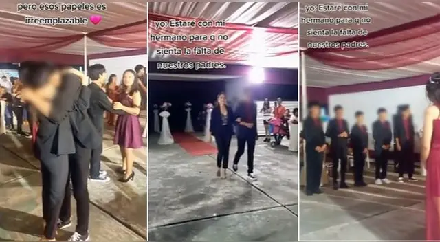 La hermana salió para bailar con su hermano tras la pérdida de sus padres y es tendencia en TikTok.