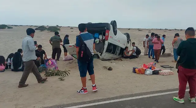 Accidente se produjo por el daño que sufrió uno de los neumáticos del vehículo. Accidente se produjo por el daño que sufrió uno de los neumáticos del vehículo.