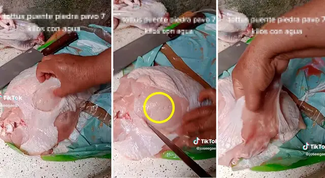 La mujer evidenció las pruebas que refuerzan su denuncia sobre el pavo que compró.