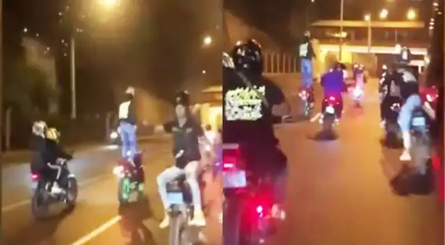 Motociclista sufre accidente tras realizar pirueta