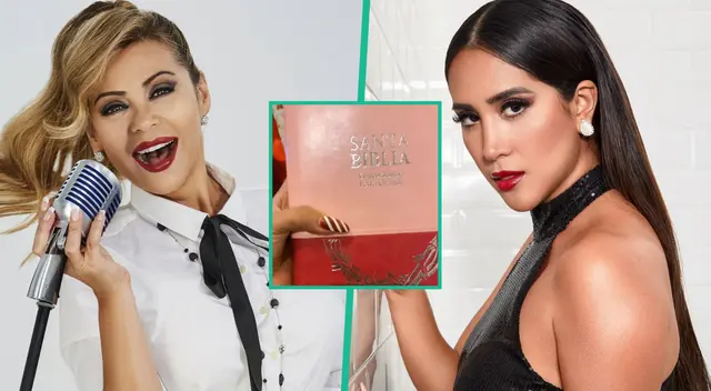Gisela Valcárcel demuestra que tiene Biblia en casa como Melissa Paredes. Gisela Valcárcel demuestra que tiene Biblia en casa como Melissa Paredes.