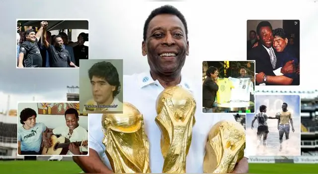 Usuarios en Twitter recuerdan a Diego Maradona tras muerte de Pelé a los 82 años.