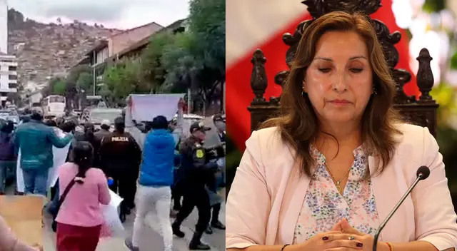 Camioneta de Dina Boluarte fue atacada por asistentes que piden su renuncia.