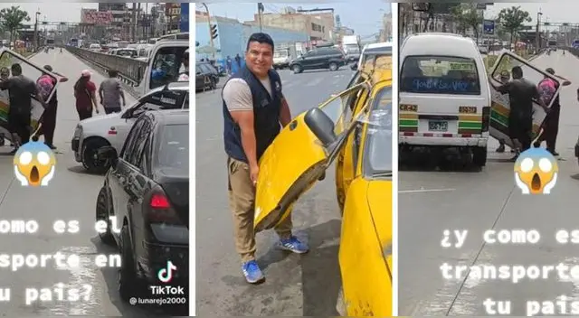 La combi y taxi se vuelven tendencia en TikTok por su singular puerta que llamó la atención de miles. La combi y taxi se vuelven tendencia en TikTok por su singular puerta que llamó la atención de miles.