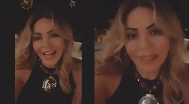 Gisela Valcárcel recibió el Año Nuevo 2022 en su casa en compañía de sus familiares.