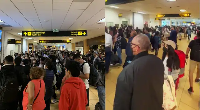 Aeropuerto Jorge Chávez abarrotado de pasajeros