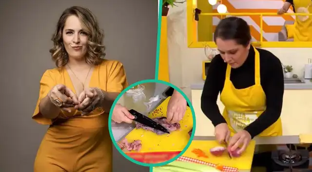 Yiddá Eslava sufre percance en pleno programa mientras preparaba el plato que le asignaron en el programa "En esta cocina mando yo"