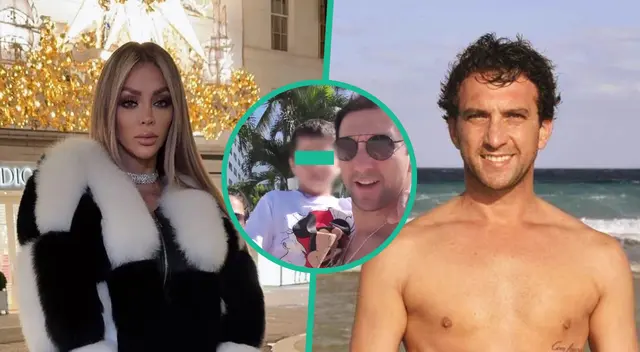 Sheyla Rojas pasó Año Nuevo en Inglaterra sin su hijo, pero el padre Antonio Pavón disfrutó momentos con él.