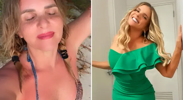 Johanna San Miguel disfruta sus vacaciones en el mar.