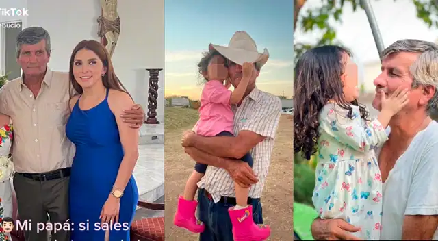 Abuelo juega con su nieta.