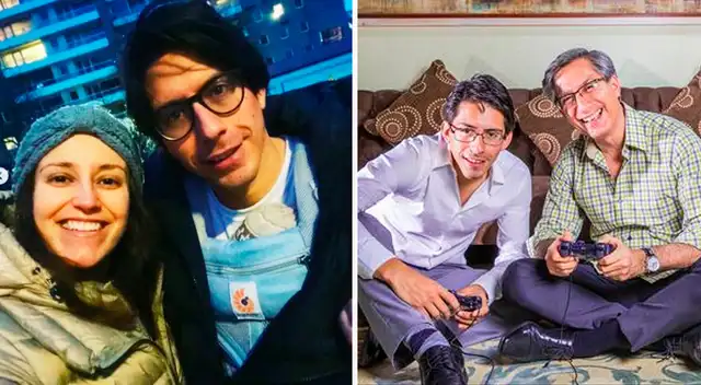 Sebastián Salazar feliz por la llegada de su hijo. Sebastián Salazar feliz por la llegada de su hijo.