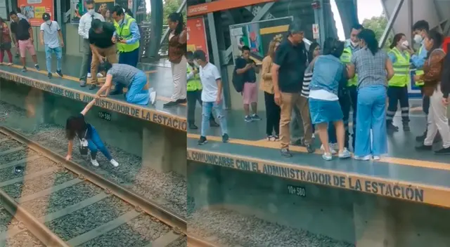 Joven cae a rieles de tren y los testigos indican que se habría desmayado.