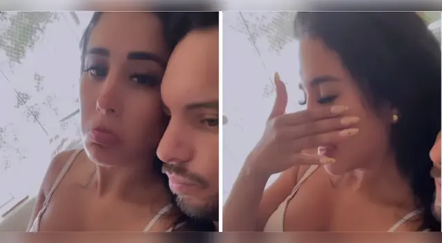 Melissa Paredes hace escena a Anthony Aranda.