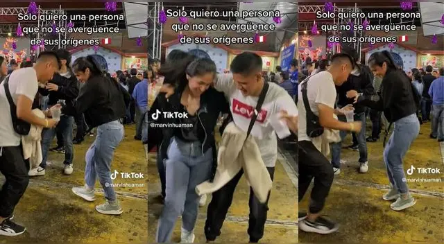La muchacha y su pareja bailaron huayno dejando en 'shock' a miles en TikTok por su complicidad. La muchacha y su pareja bailaron huayno dejando en 'shock' a miles en TikTok por su complicidad.