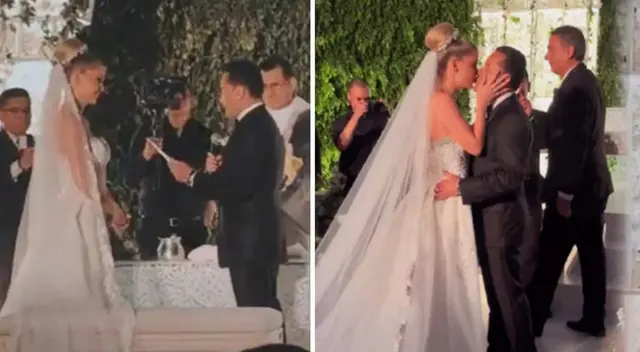 Brunella Horna y Richard Acuña se besan. Brunella Horna y Richard Acuña se besan.