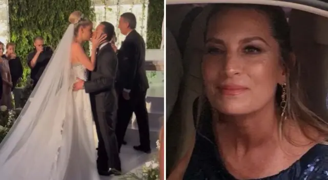 María del Carmen Alva asistió a boda de Brunella Horna y Richard Acuña.