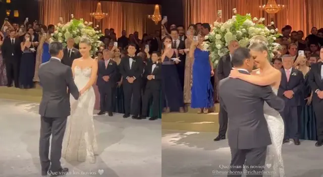 El primer baile de los esposos fue "Perfect", la versión en español. El primer baile de los esposos fue "Perfect", la versión en español.