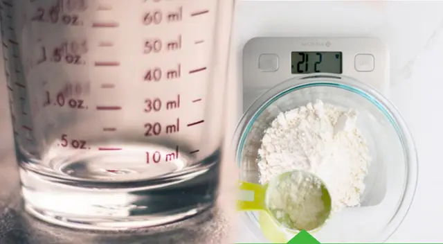 Conoce cómo calcular las onzas, tazas, mililitros y gramos.