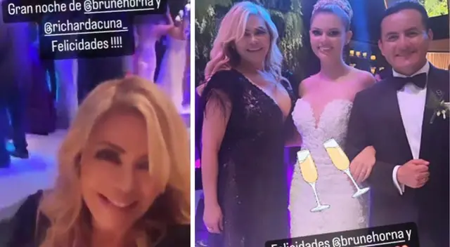 Gisela Valcárcel emocionada por boda de Brunella Horna y Richard Acuña.