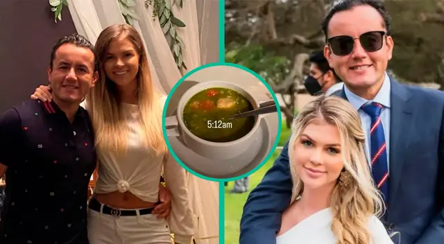 Brunella Horna y Richard Acuña se lucieron con aguadito para cerrar con broche de oro su fiesta de bodas.