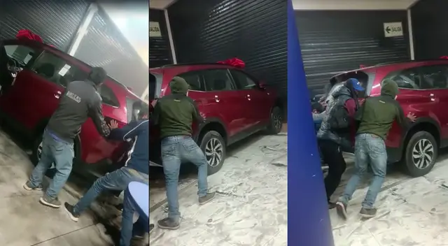 manifestantes roban lujoso vehículo de Pandero manifestantes roban lujoso vehículo de Pandero