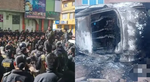 En medio de gritos y aplausos, los agentes del orden recordaron al policía y alzaron su voz para recordar José Luis Soncco Quispe.