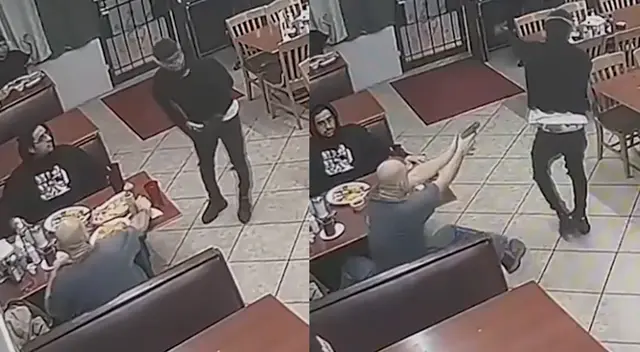 El ladrón quedó abatido tras ser atacado por un cliente. El ladrón quedó abatido tras ser atacado por un cliente.