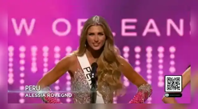Alessia Rovegno y su primera presentación en la Preliminar del Miss Universo.
