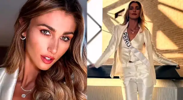 Este es el icónico traje que usó Alessia Rovegno en su entrevista del Miss Universo. Este es el icónico traje que usó Alessia Rovegno en su entrevista del Miss Universo.