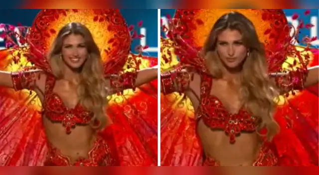 Alessia Rovegno luce traje típico de Beto Pinedo.