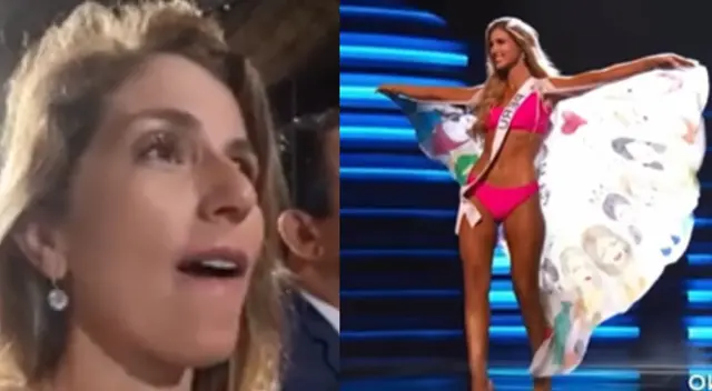 Bárbara Cayo preocupada con incidente durante el desfile de Alessia Rovegno. Bárbara Cayo preocupada con incidente durante el desfile de Alessia Rovegno.