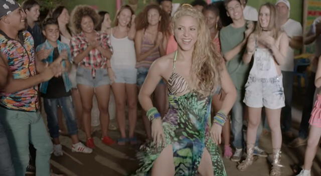 Shakira en el videoclip de La bicicleta. Foto: Captura YouTube   