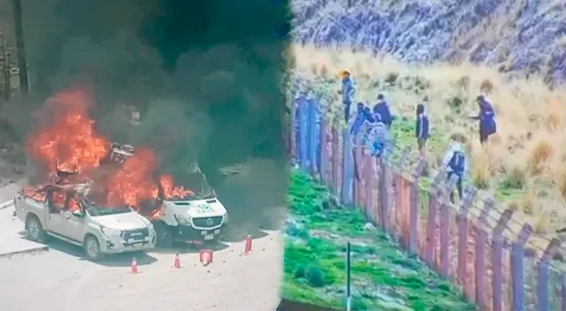 Protestantes atacan minera en Cusco.