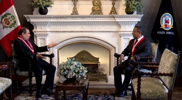 El presidente del Poder Judicial Javier Arévalo Vela sostuvo reunión protocolar con el titular del Tribunal Constitucional