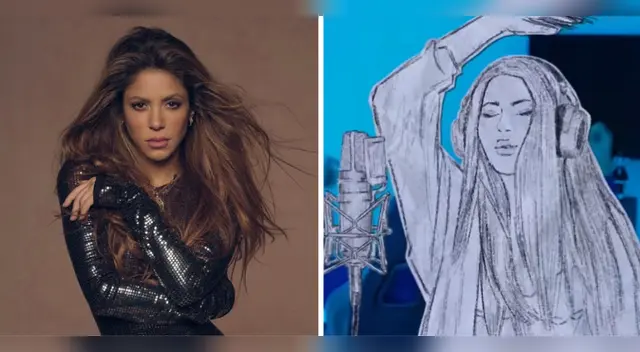 Shakira celebra su último éxito musical.