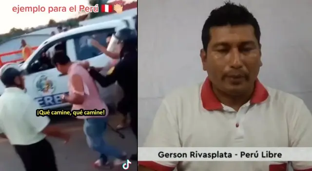 Excandidato de Perú Libre siendo llevado por la PNP Excandidato de Perú Libre siendo llevado por la PNP