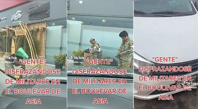 Tres hombres estaban "disfrazándose de militares" y usuarios en TikTok advierten "ataque a Lima".