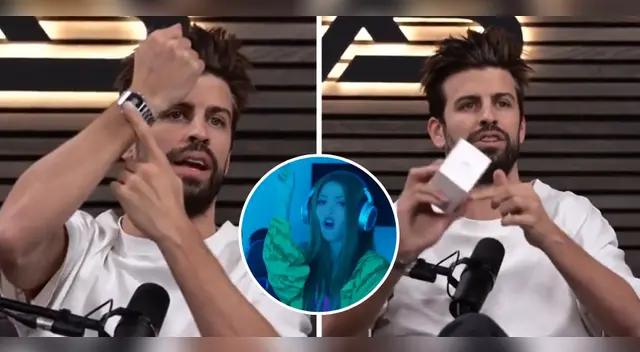 Gerard Piqué muestra su reloj Casio.