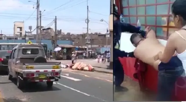 Hombre atacado con cuchillo en La Victoria Hombre atacado con cuchillo en La Victoria