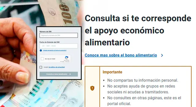 Conoce los detalles del Bono Alimentario 2023.