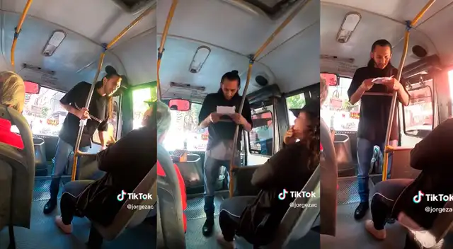 Pasajeros ridiculizaron al novel delincuente que quiso amedrentar a las personas, pero no pudo.
