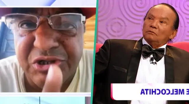 César Villanueva, hijo de 'Melcochita', se entera en pleno programa que su padre le ocultó la muere de su hijo.